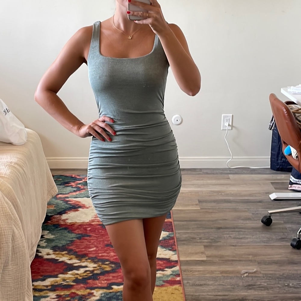 Hello Molly Green Blue Bodycon Dress